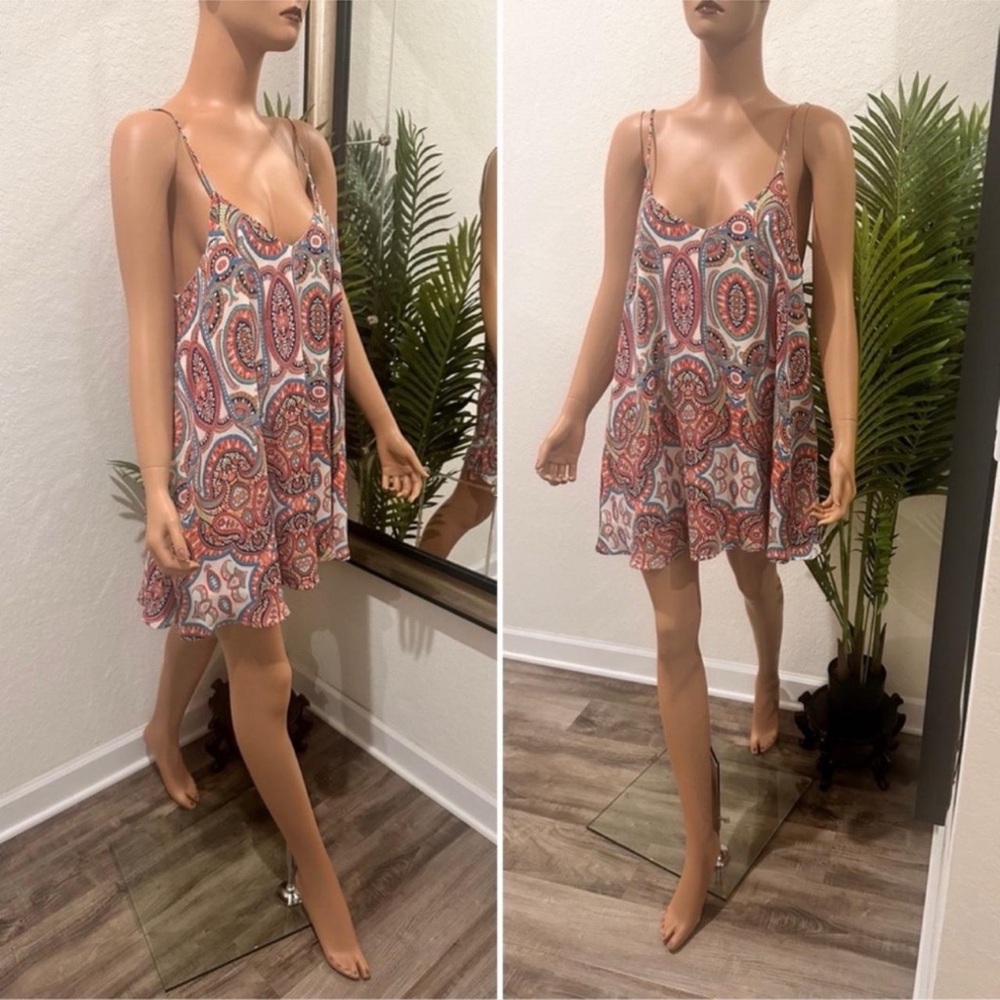 Show Me Your MuMu Colorful Paisley Dress S - Picture 6 of 8